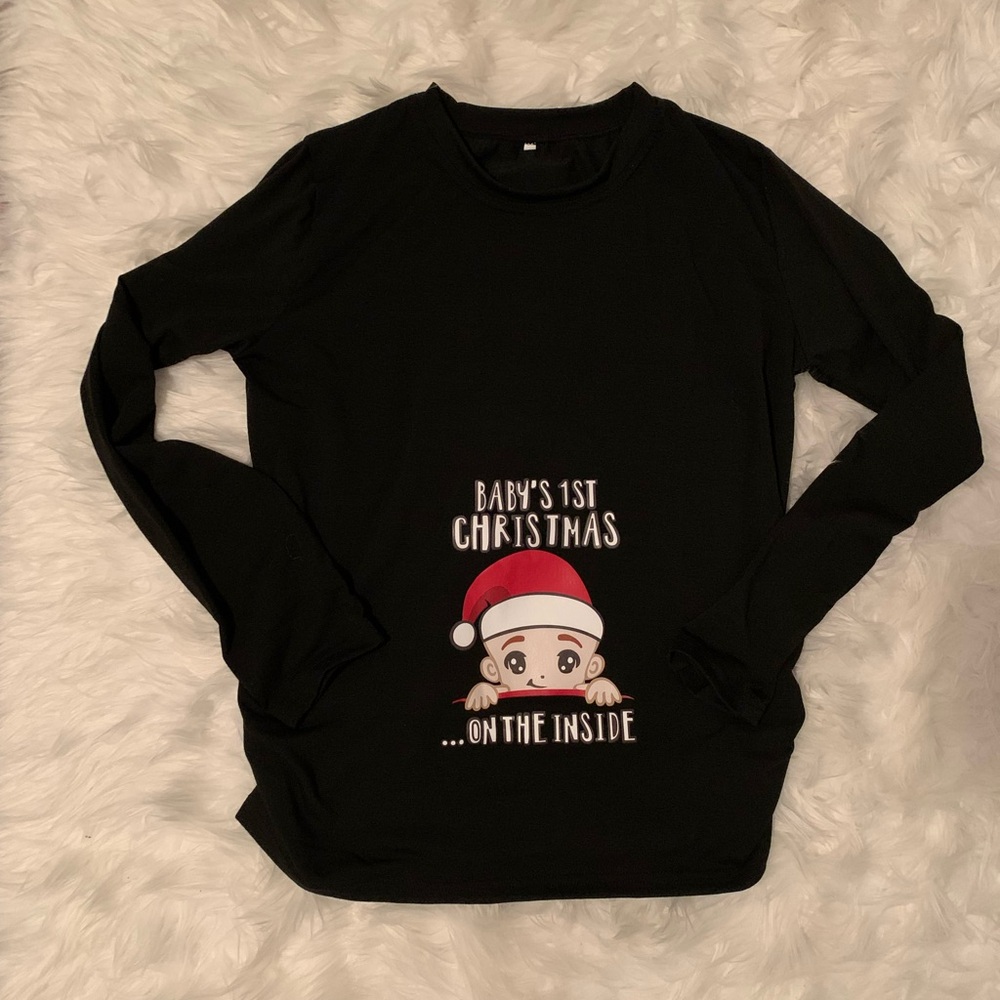 Baby’s First Christmas Maternity Shirt